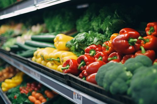 农产品新鲜蔬菜货架摄影图 摄影图